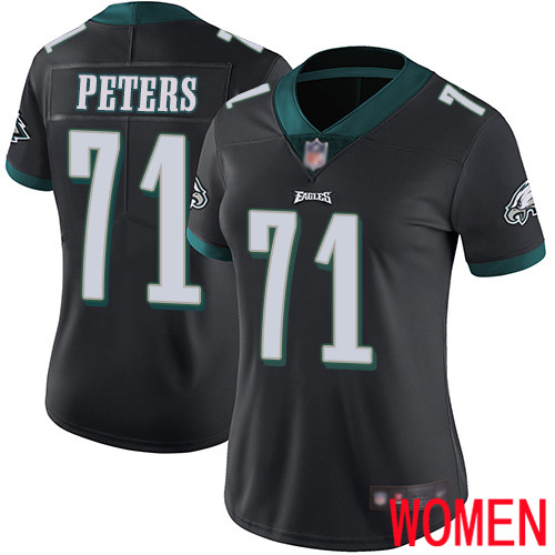 Women Philadelphia Eagles #71 Jason Peters Black Alternate Vapor Untouchable NFL Jersey Limited Player Football->nfl t-shirts->Sports Accessory